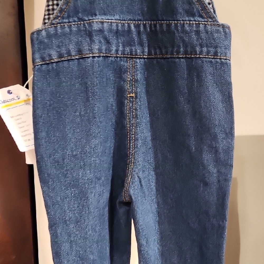 Blue Denim Overalls with Button Accents - Picture 8 of 11